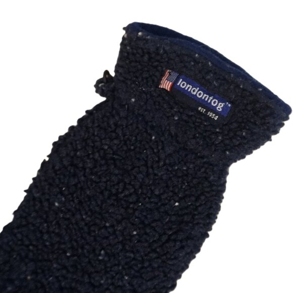 London Fog Navy Speckled Sherpa Gloves Fleece Lined Boys Large (12-15) - Picture 3 of 6
